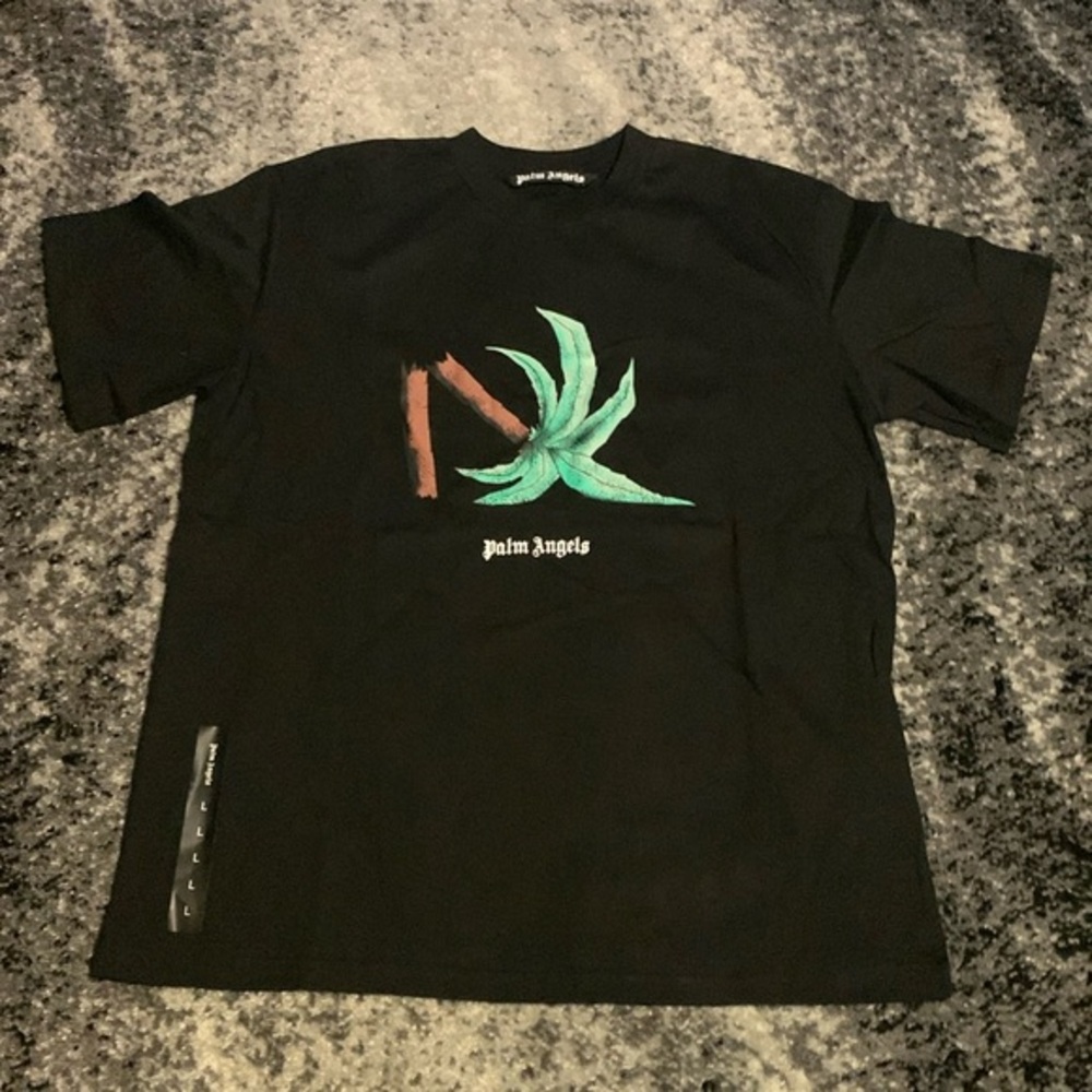 Palm Angels Broken Palm Tree Black T-Shirt Men’s Size Large